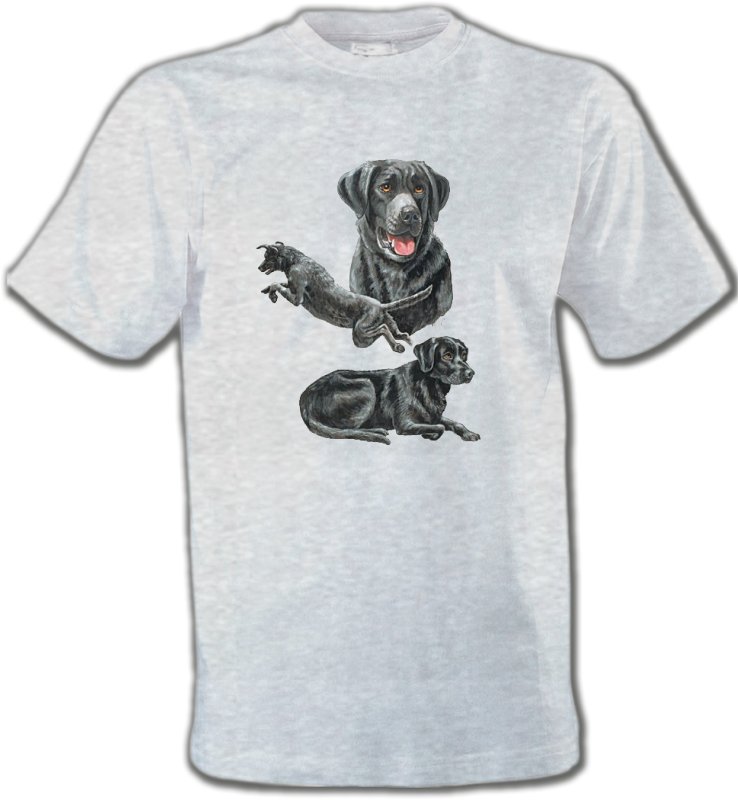 T-Shirts Col Rond Unisexe Labrador Labrador noir (C)