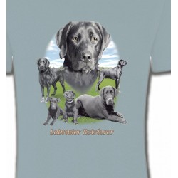 T-Shirts T-Shirts Col Rond Enfants Labrador paysage gris paysage (O)