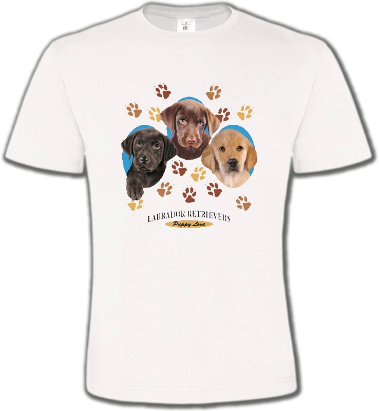 T-Shirts Col Rond Unisexe Labrador Bébés Labradors (U)