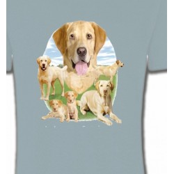 T-Shirts Races de chiens Labrador paysage sable  (R)
