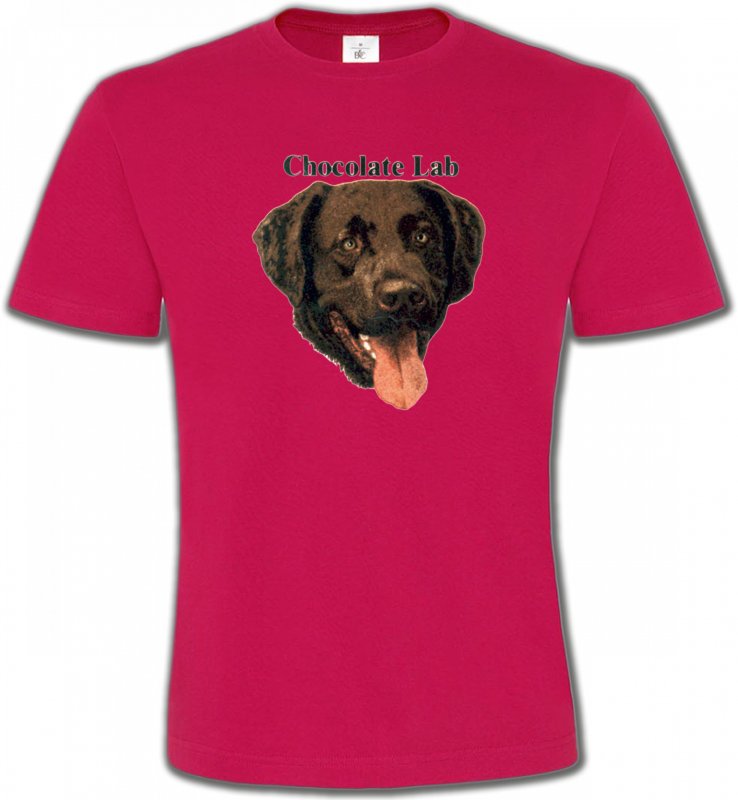T-Shirts Col Rond Unisexe Labrador Tête de Labrador chocolat (W)