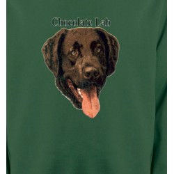 Sweatshirts Races de chiens Tête de Labrador chocolat (W)