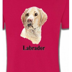 T-Shirts Races de chiens Tête de Labrador sable  (S)