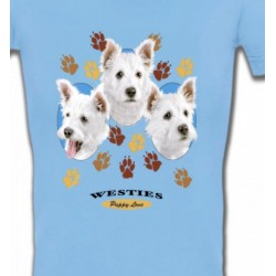 T-Shirts Races de chiens Westies pattes de chiens  (D)