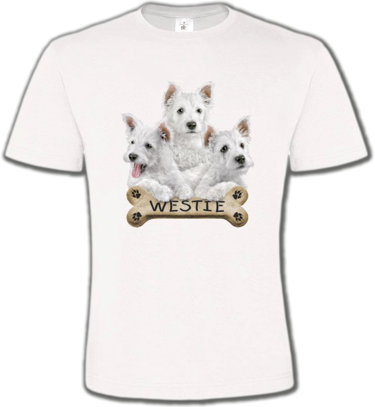 T-Shirts Col Rond Unisexe Westie Westie (E)
