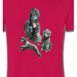 T-Shirts Races de chiens Caniche gris (L)