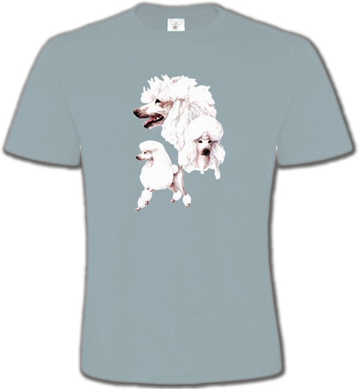 T-Shirts Col Rond Unisexe Caniches Caniche blanc (N)