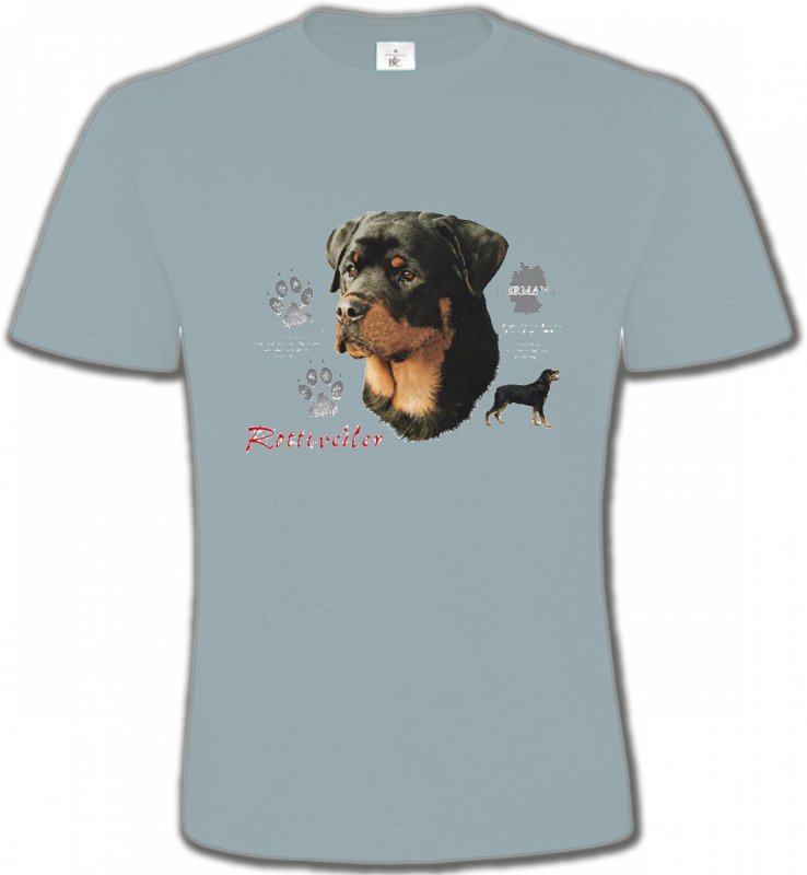 T-Shirts Col Rond Unisexe Rottweiler Rottweiler (F)