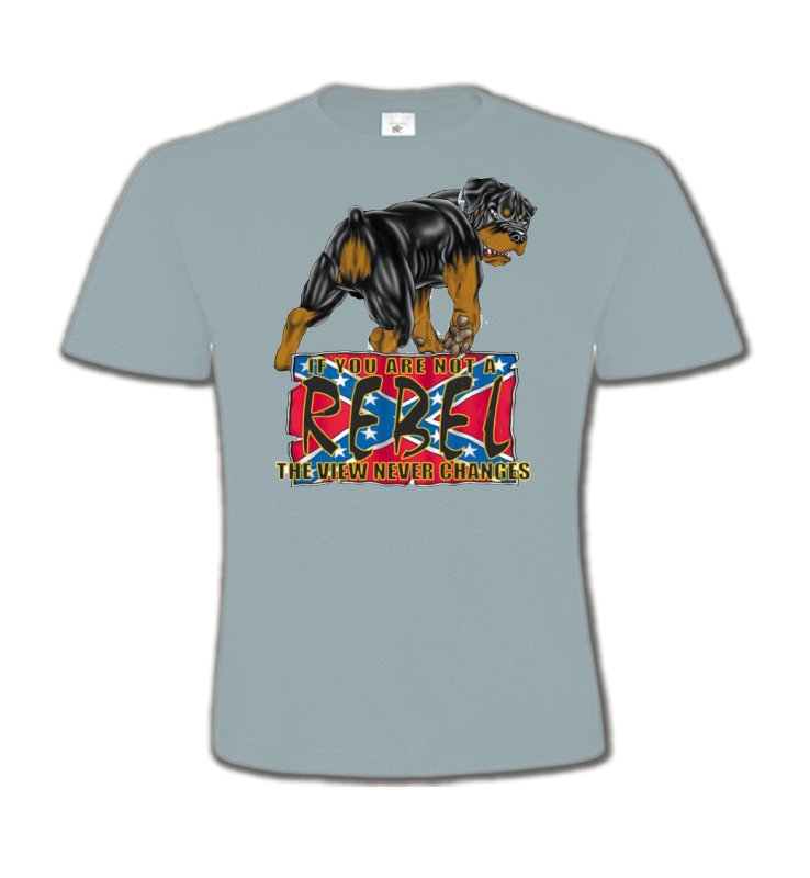 T-Shirts Col Rond Enfants Rottweiler Rottweiler Rebel  (A)