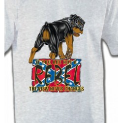 T-Shirts T-Shirts Col Rond Enfants Rottweiler Rebel  (A)