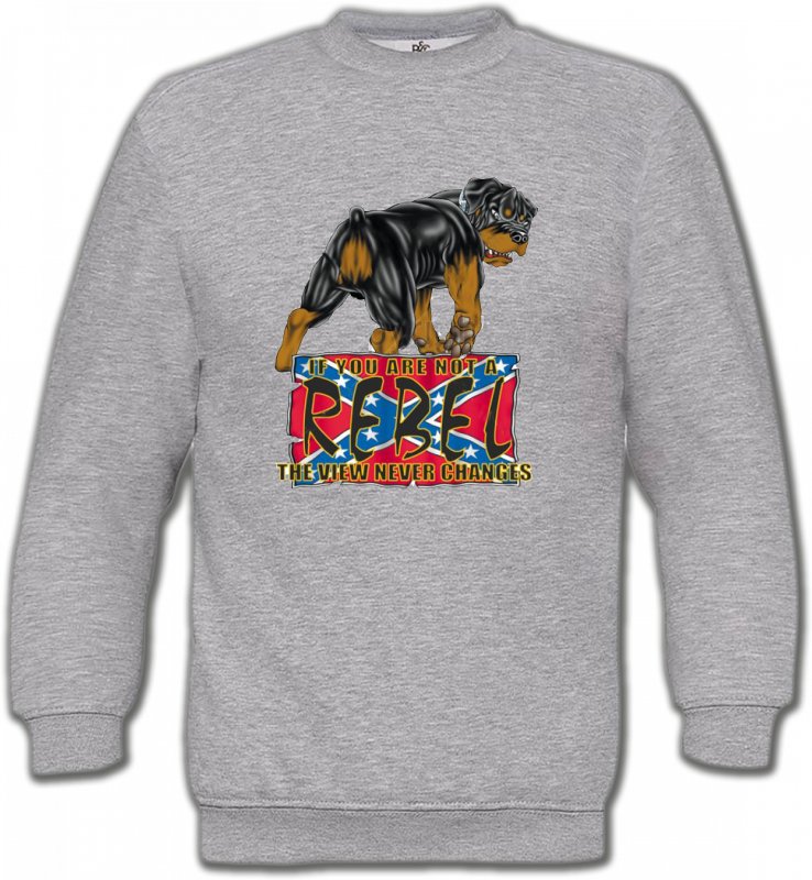 Sweatshirts Unisexe Rottweiler Rottweiler Rebel  (A)