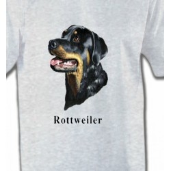 T-Shirts Rottweiler Tête de Rottweiler (G)
