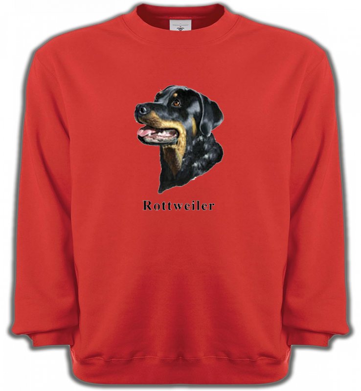 Sweatshirts Unisexe Rottweiler Tête de Rottweiler (G)
