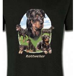 T-Shirts T-Shirts Col Rond Enfants Rottweiler Paysage (C)