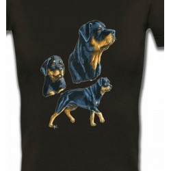 T-Shirts T-Shirts Col V Femmes Rottweiler (D)