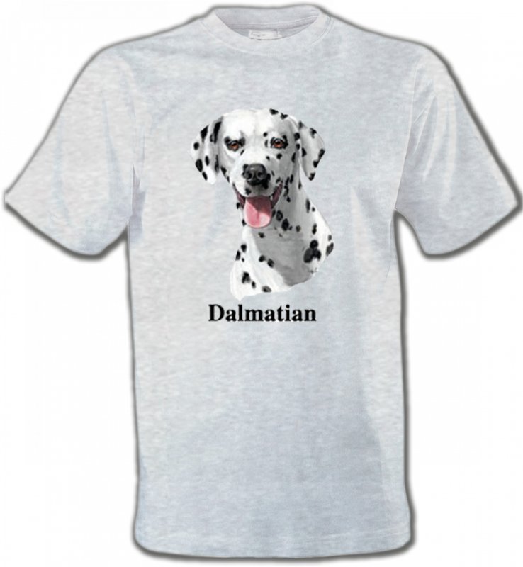 T-Shirts Col Rond Unisexe Dalmatiens Tête Dalmatien (D)