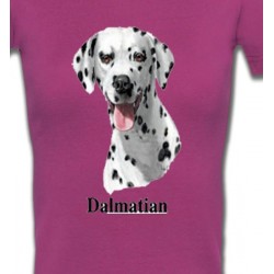 T-Shirts T-Shirts Col V Femmes Tête Dalmatien (D)