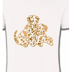 T-Shirts Dalmatiens Dalmatien Or (C)