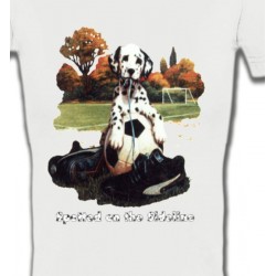 T-Shirts Races de chiens Dalmatien Football(M)
