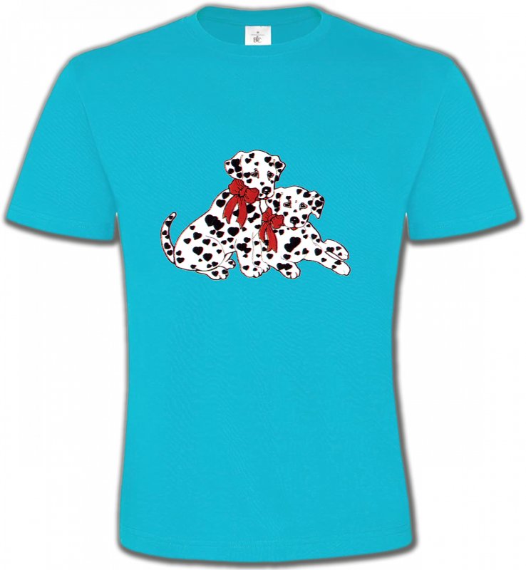 T-Shirts Col Rond Unisexe Dalmatiens Bébés Dalmatiens (B)
