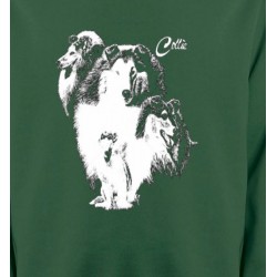 Sweatshirts Races de chiens Colley Noir et Blanc (B)