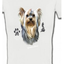 T-Shirts Races de chiens Tête de Yorkshire (A)