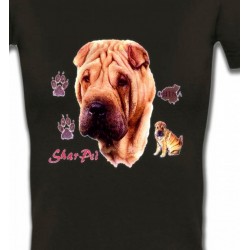 T-Shirts Races de chiens Tête de Sharpei (A)