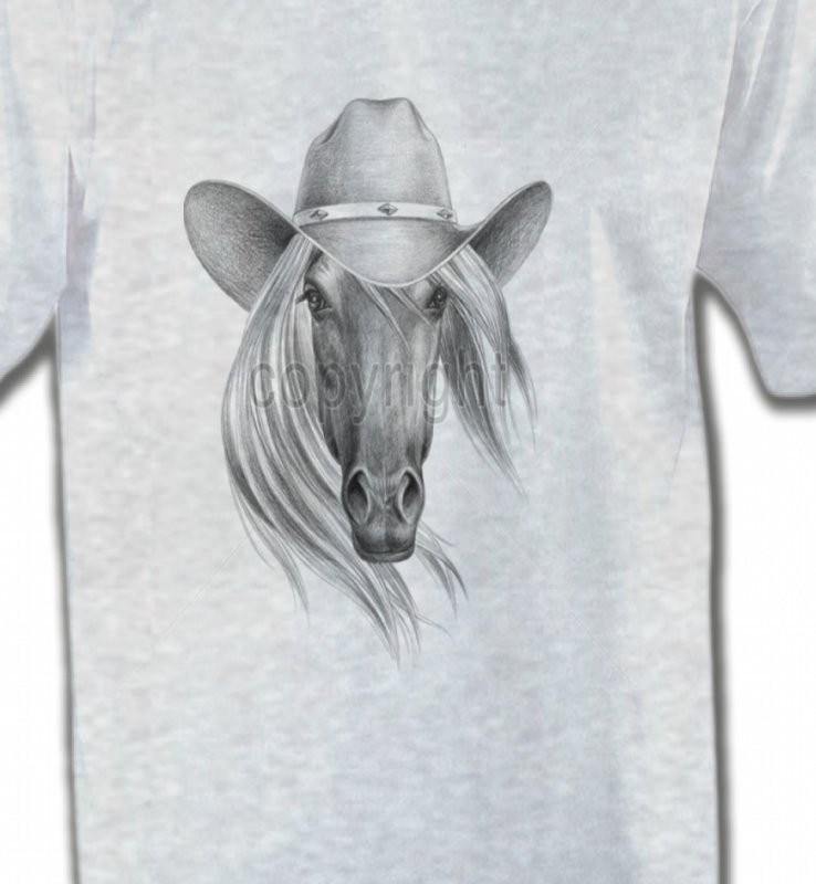 Tête de cheval avec chapeau (S)