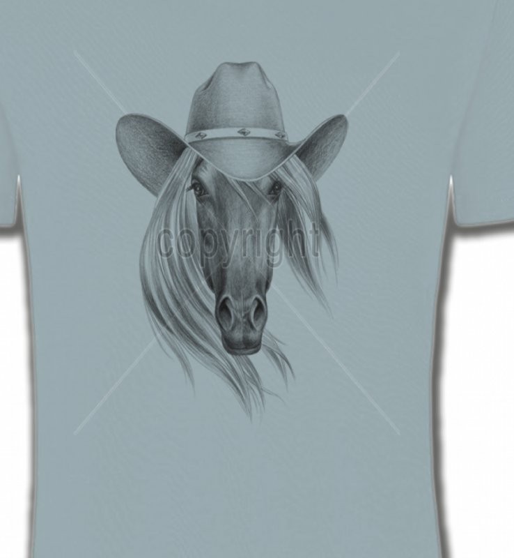 Tête de cheval avec chapeau (S)