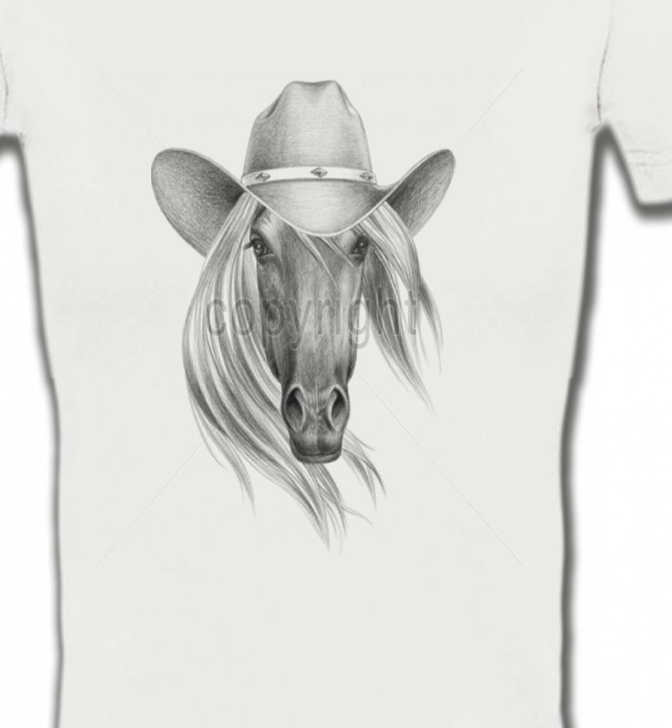 Tête de cheval avec chapeau (S)