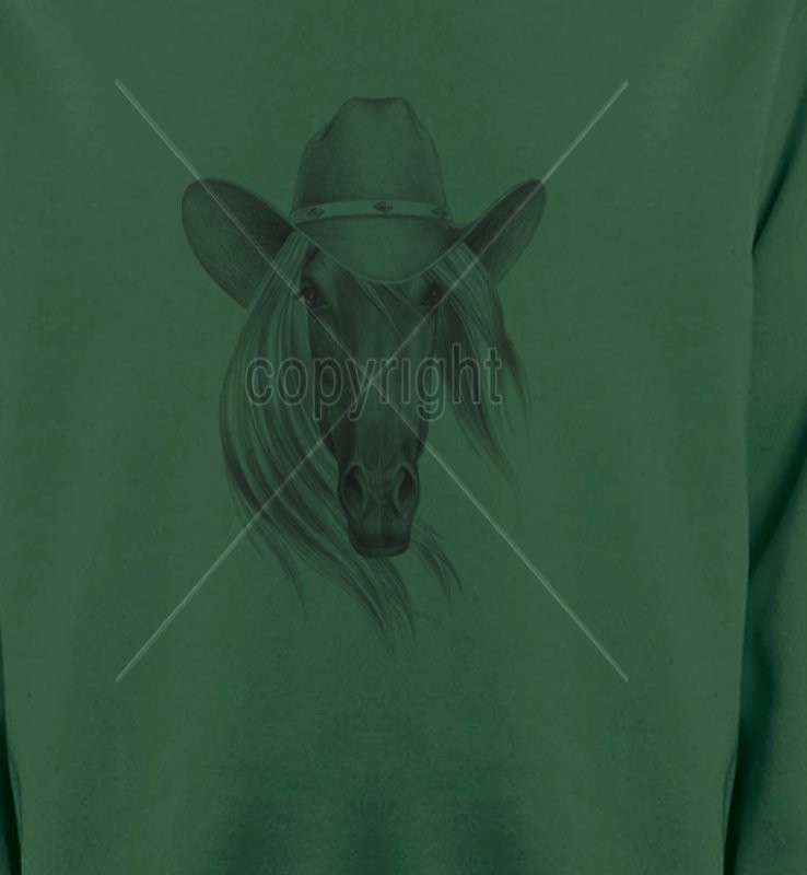 Tête de cheval avec chapeau (S)