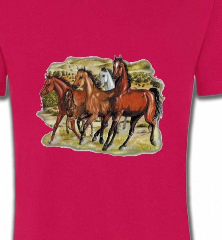 Chevaux Pur sang au galop (D)