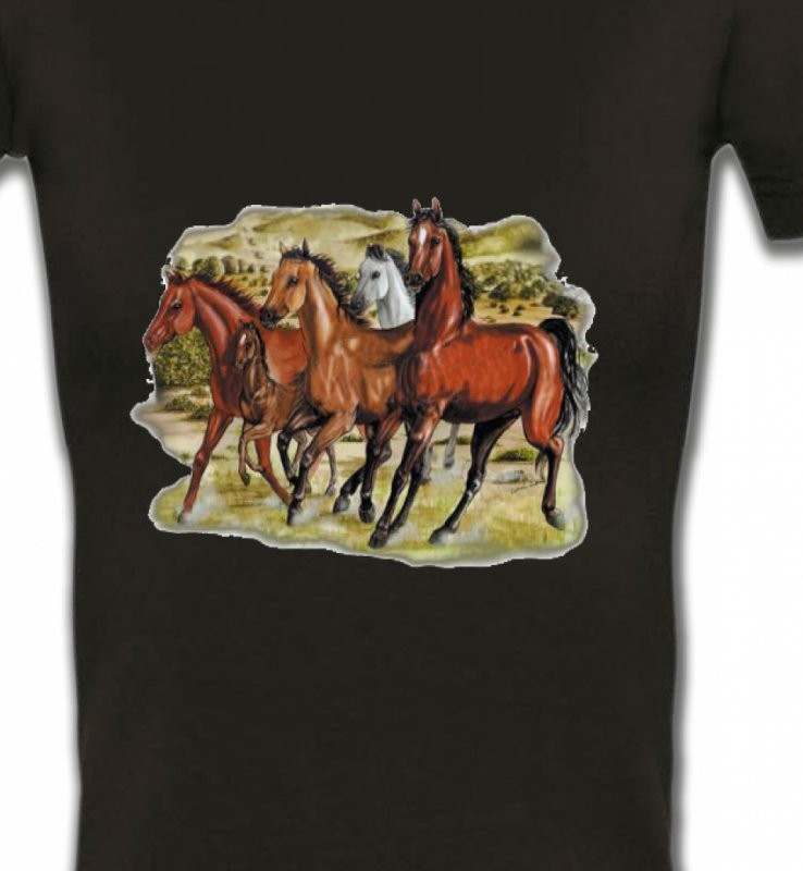 Chevaux Pur sang au galop (D)