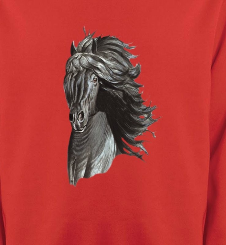 Tête de cheval  Frison noir (A)