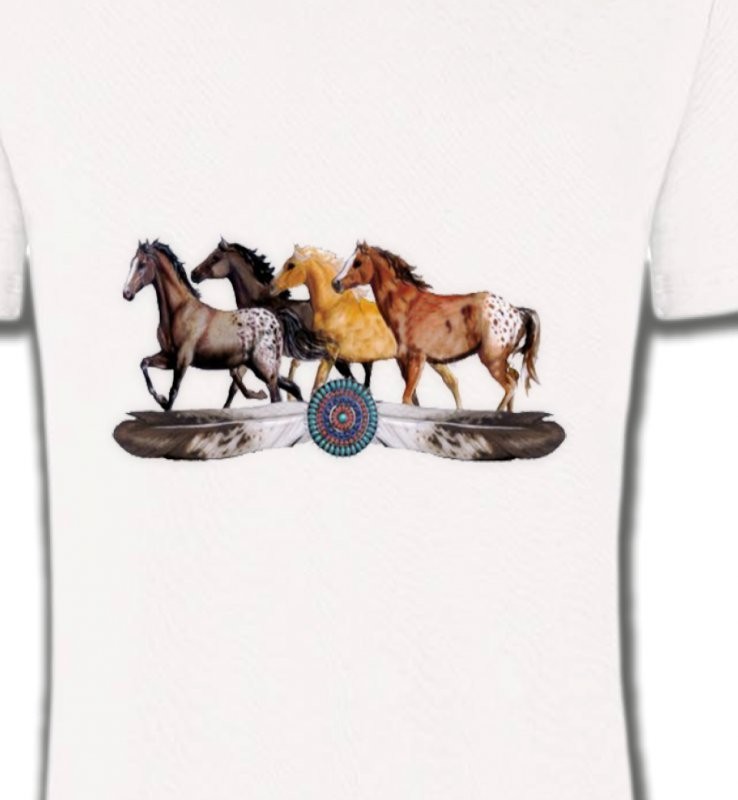 Appaloosa Chevaux motif indien (E3)