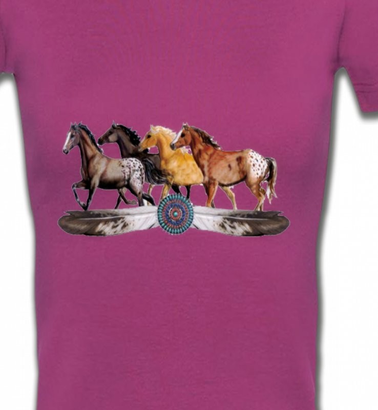 Appaloosa Chevaux motif indien (E3)
