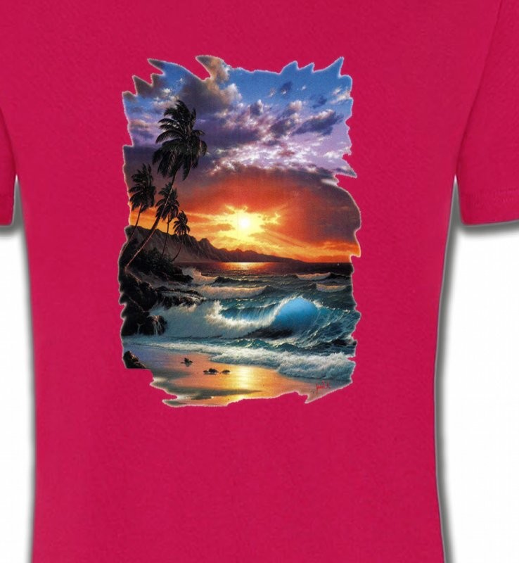 Coucher de soleil à la plage (S)