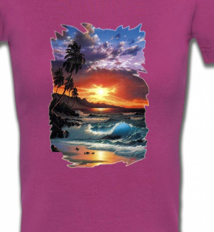 Coucher de soleil à la plage (S)
