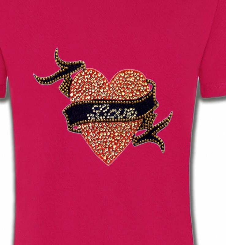 Strass Coeur Love