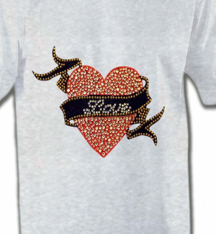 Strass Coeur Love