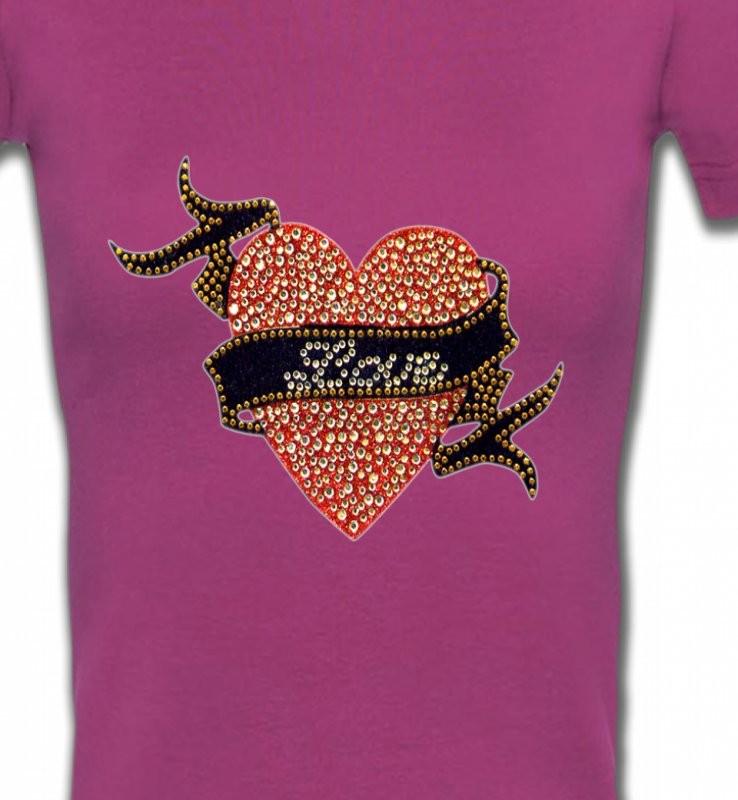 Strass Coeur Love