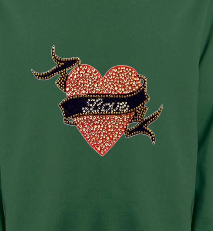 Strass Coeur Love