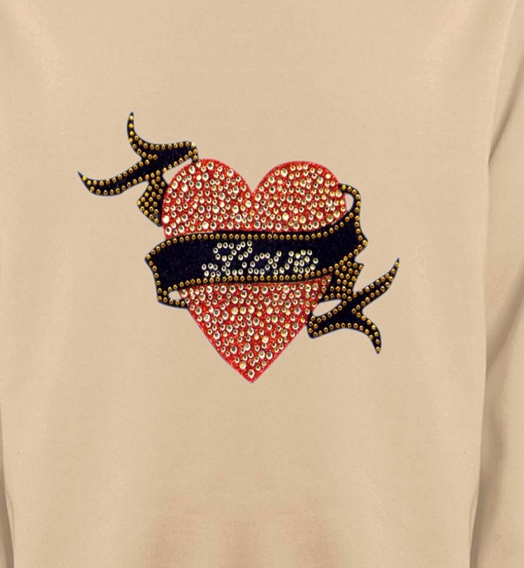 Strass Coeur Love