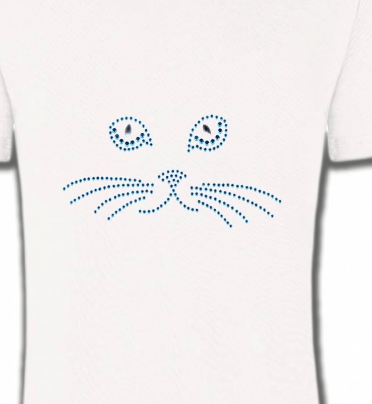Strass Chat bleu