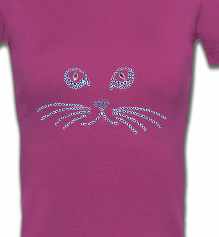 Strass Chat bleu