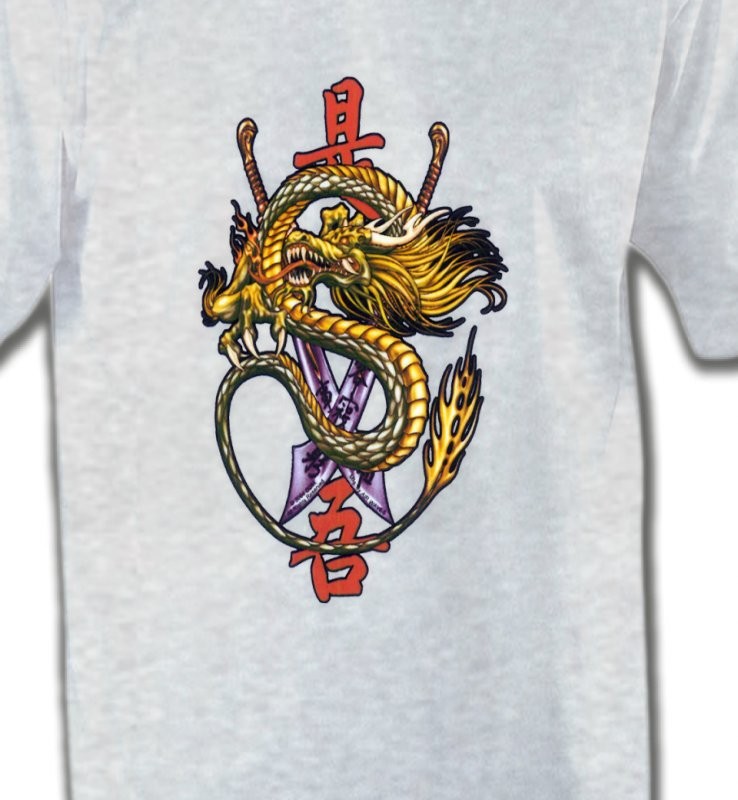 Dragon chinois et épée