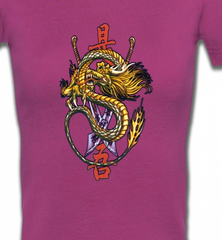 Dragon chinois et épée
