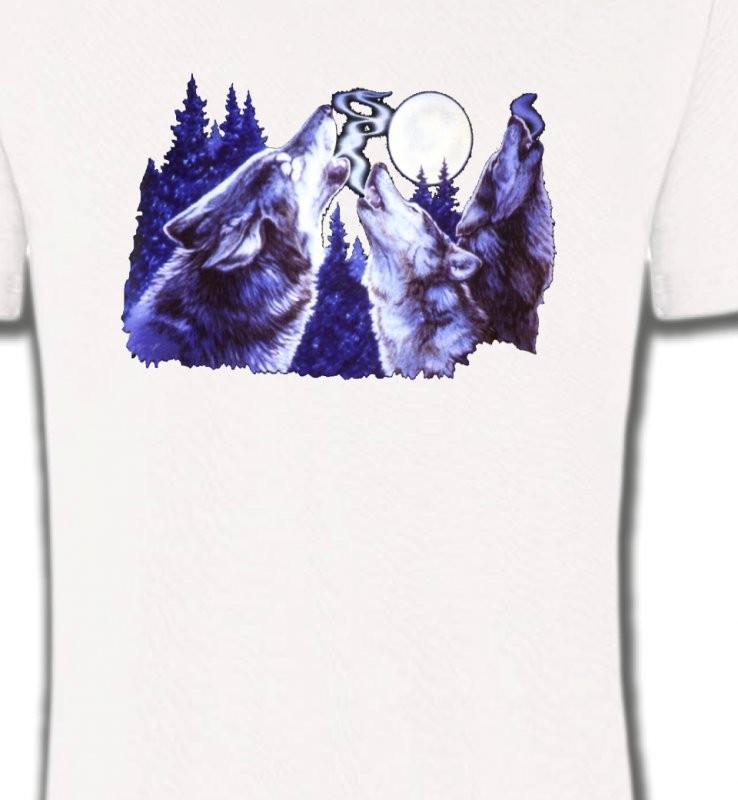 Loups hurlants dans la nuit