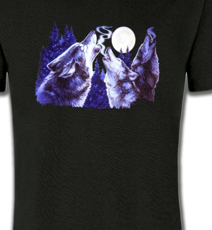 Loups hurlants dans la nuit