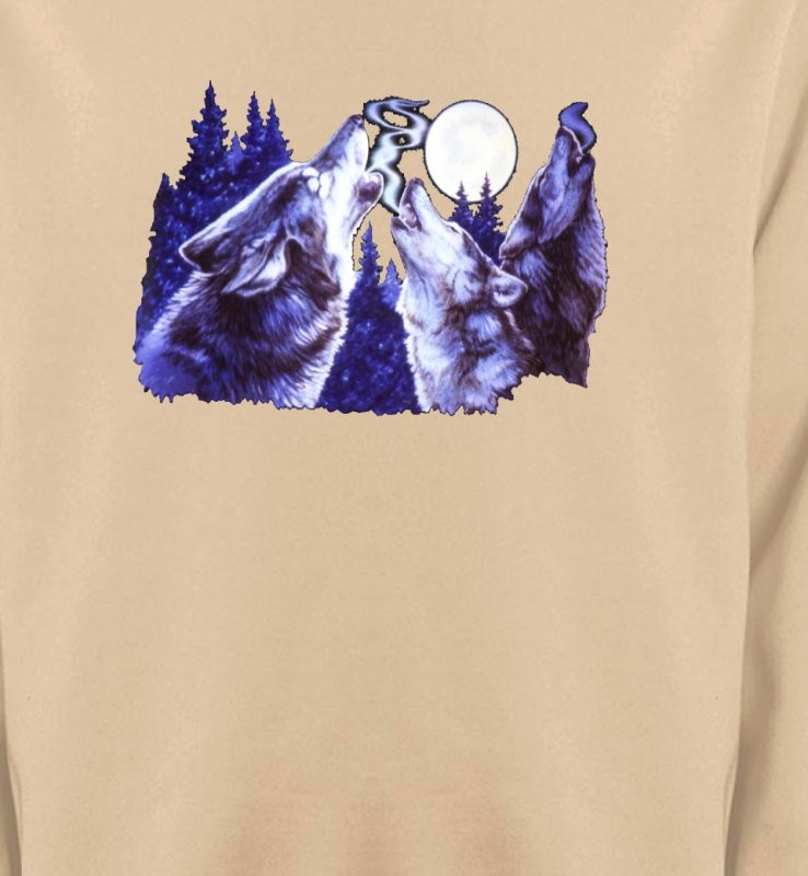 Loups hurlants dans la nuit